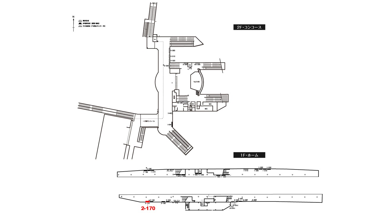 門真市駅 看板No.2-170配置図