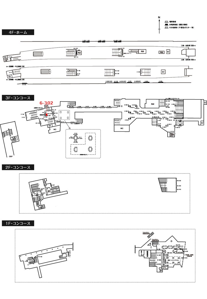 京橋駅　看板No.6-302配置図