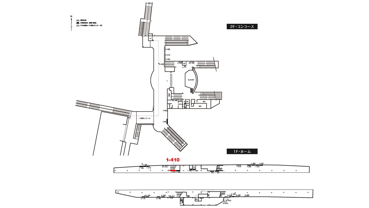 門真市駅 看板No.1-410配置図